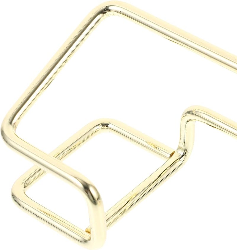 Gold Metal Business Card Holder 2 Pcs Vertical Desk Organizer Office Reception Display Stand - Image 3